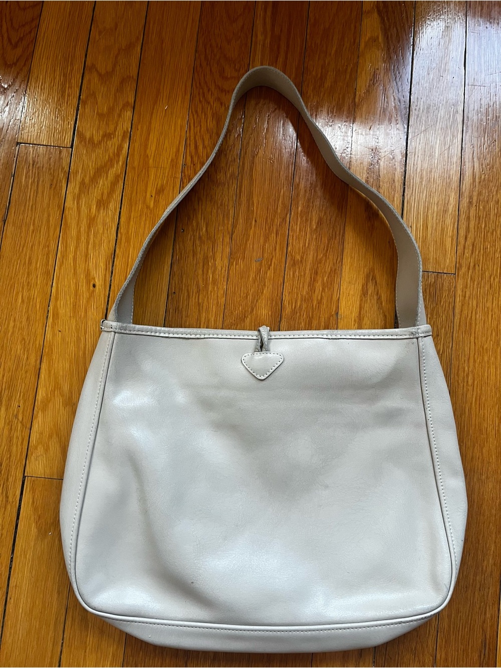 Longchamp Cream Leather Shoulder Bag - Picture 2 of 7